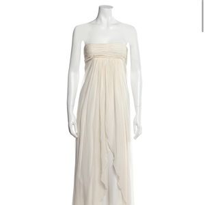 RACHEL ZOE ELLE STRAPLESS PETAL DRESS